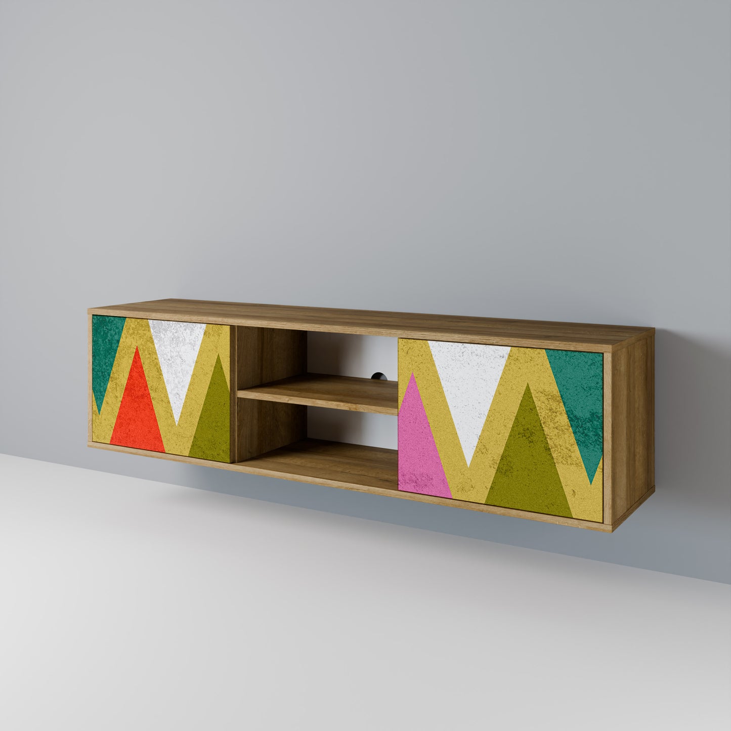 COLORFUL TRIANGLES Móvel de TV de 2 Portas