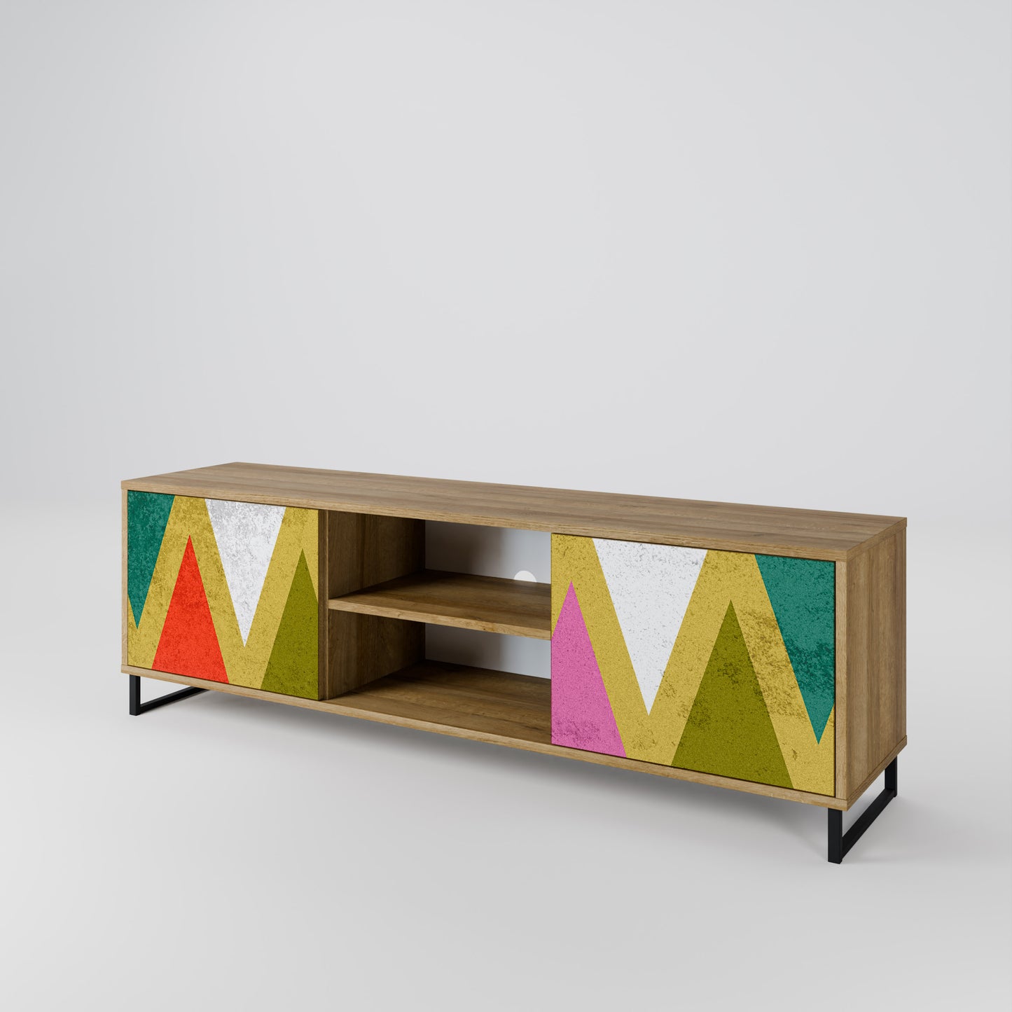 COLORFUL TRIANGLES Móvel de TV de 2 Portas