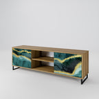 GOLDRUSH ODYSSEY 2-Door TV Stand in Oak Effect