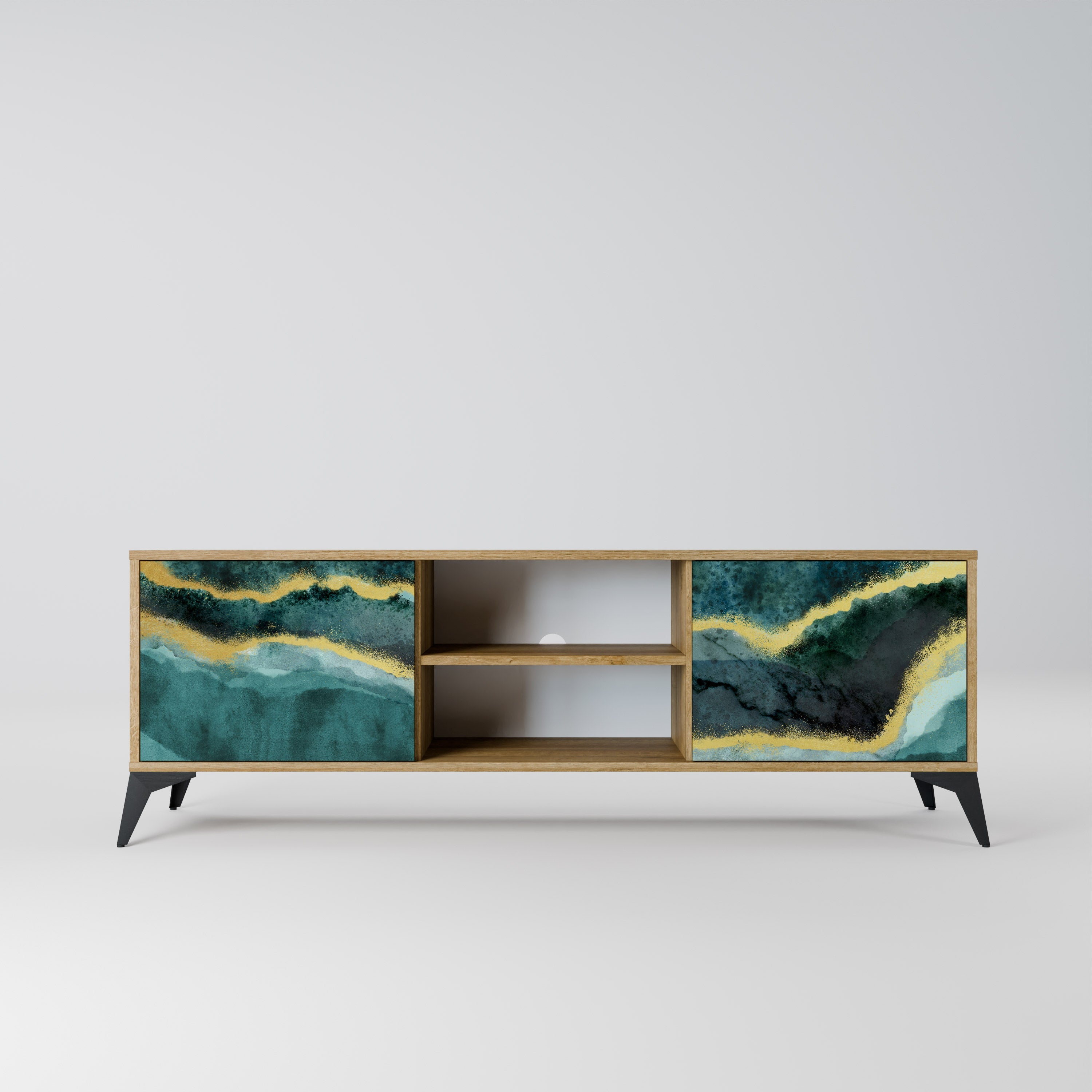 GOLDRUSH ODYSSEY Móvel de TV com 2 Portas em Efeito Carvalho