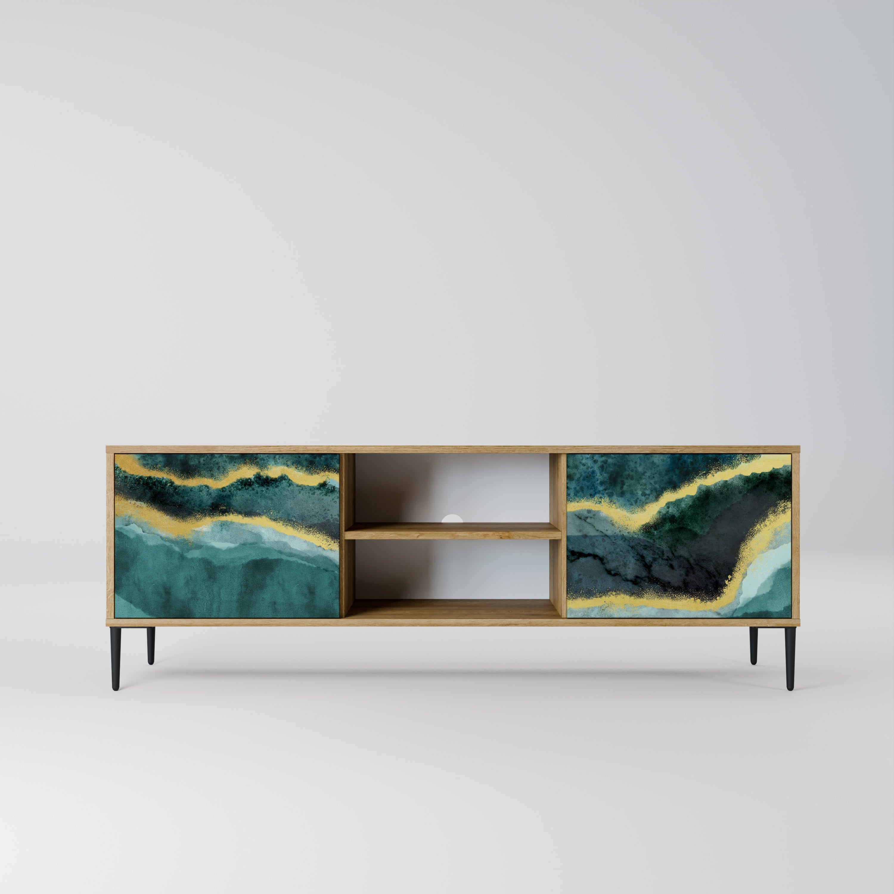 GOLDRUSH ODYSSEY Móvel de TV com 2 Portas em Efeito Carvalho