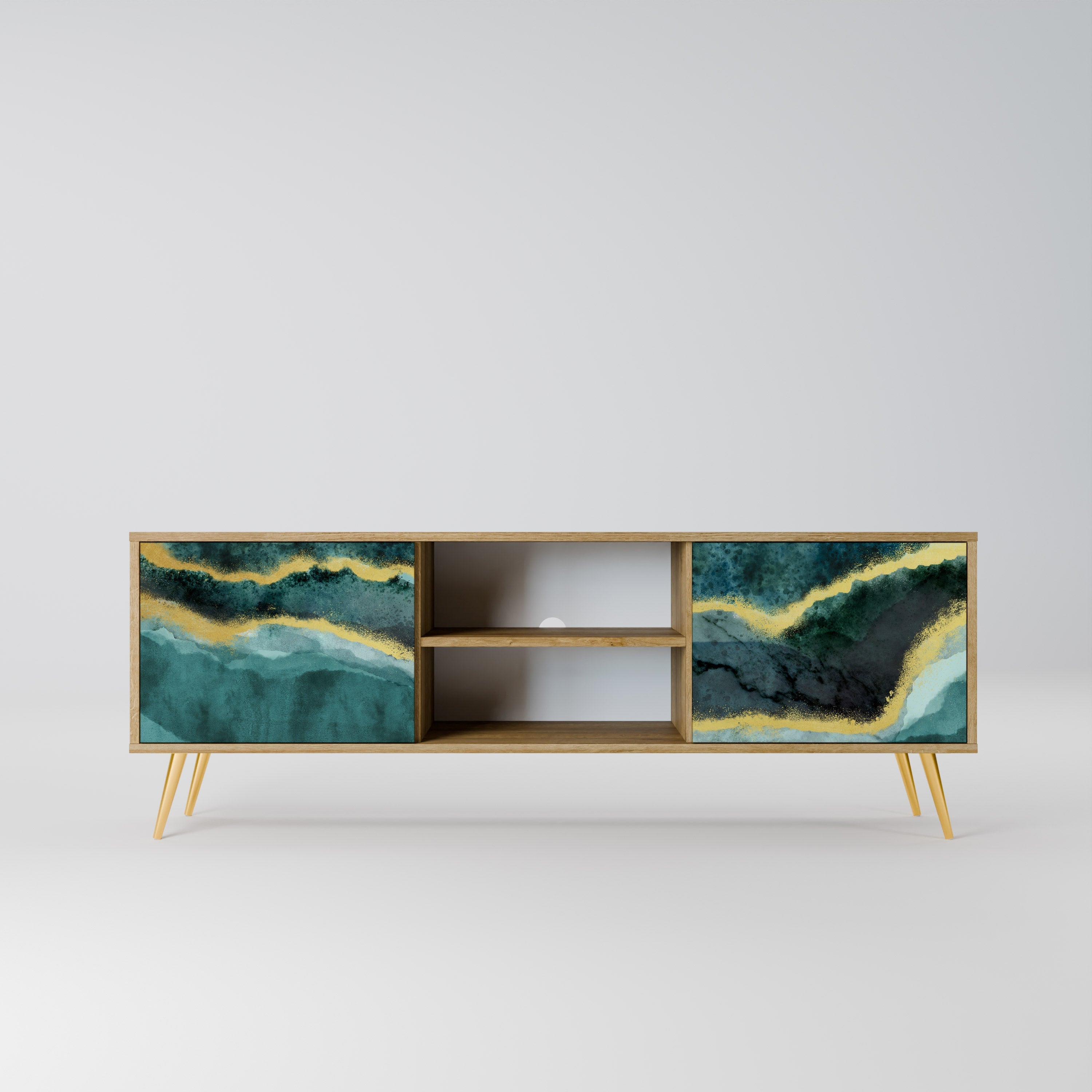 GOLDRUSH ODYSSEY Móvel de TV com 2 Portas em Efeito Carvalho