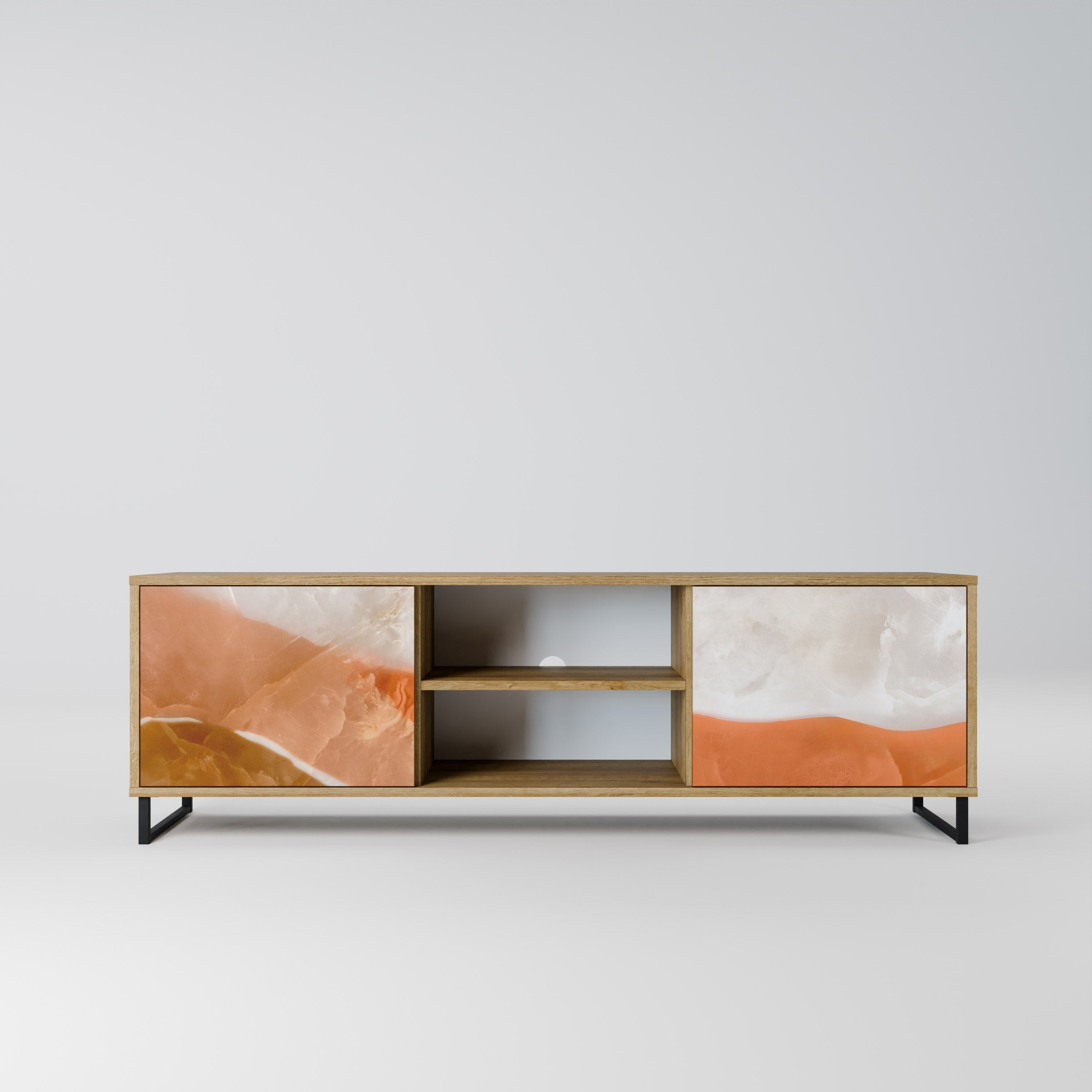 SANDHILLS SPLENDOUR Móvel de TV com 2 Portas em Efeito Carvalho