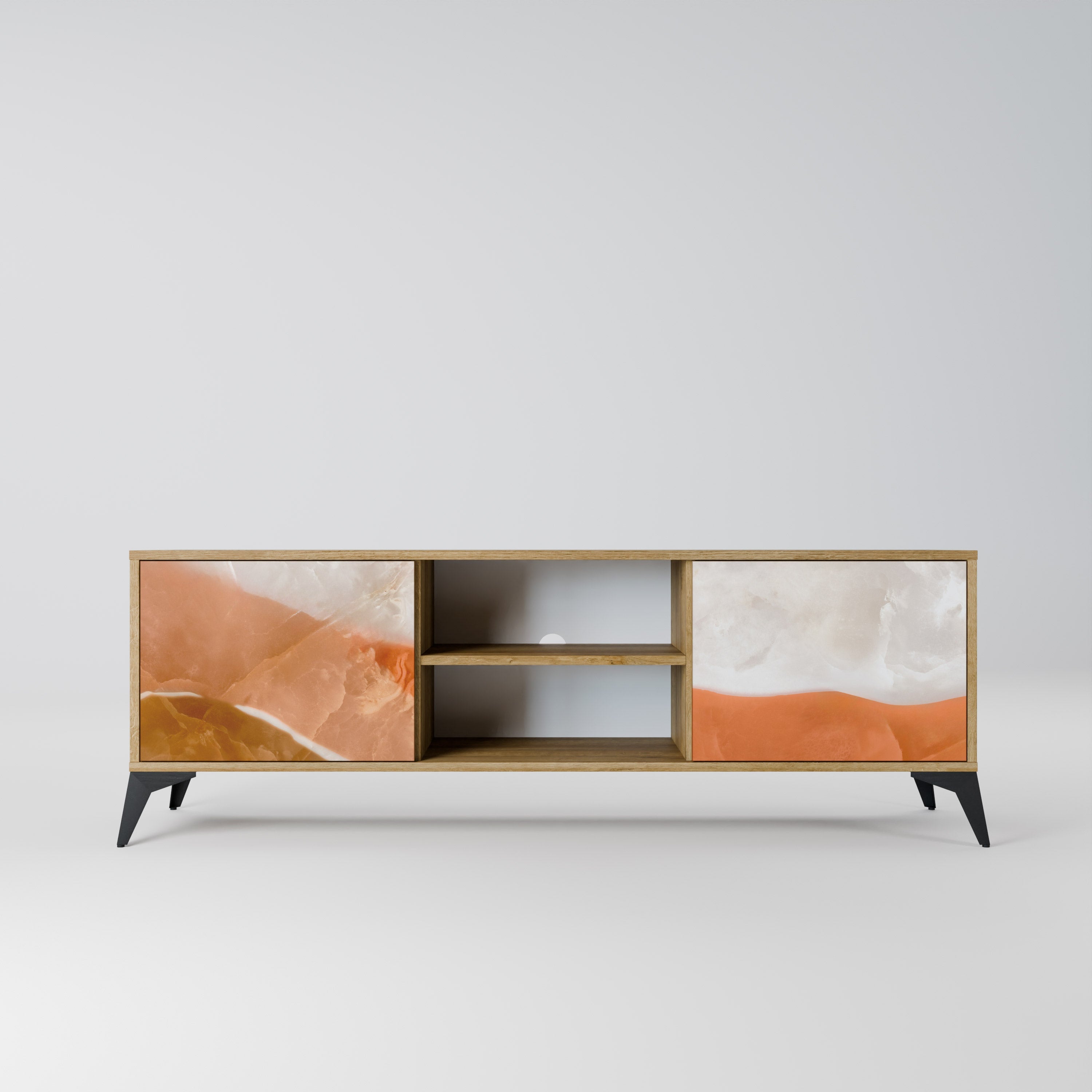 SANDHILLS SPLENDOUR Móvel de TV com 2 Portas em Efeito Carvalho