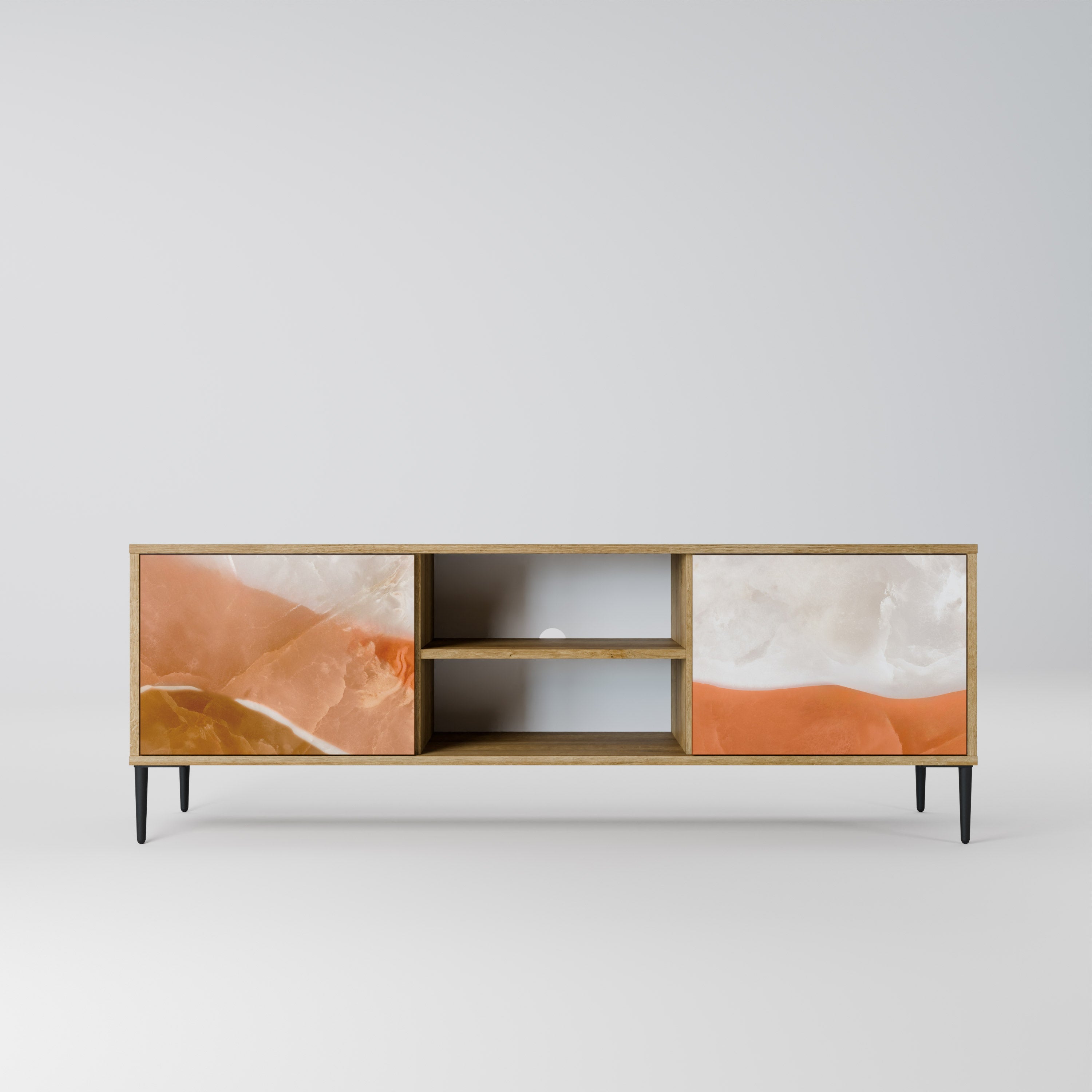 SANDHILLS SPLENDOUR Móvel de TV com 2 Portas em Efeito Carvalho