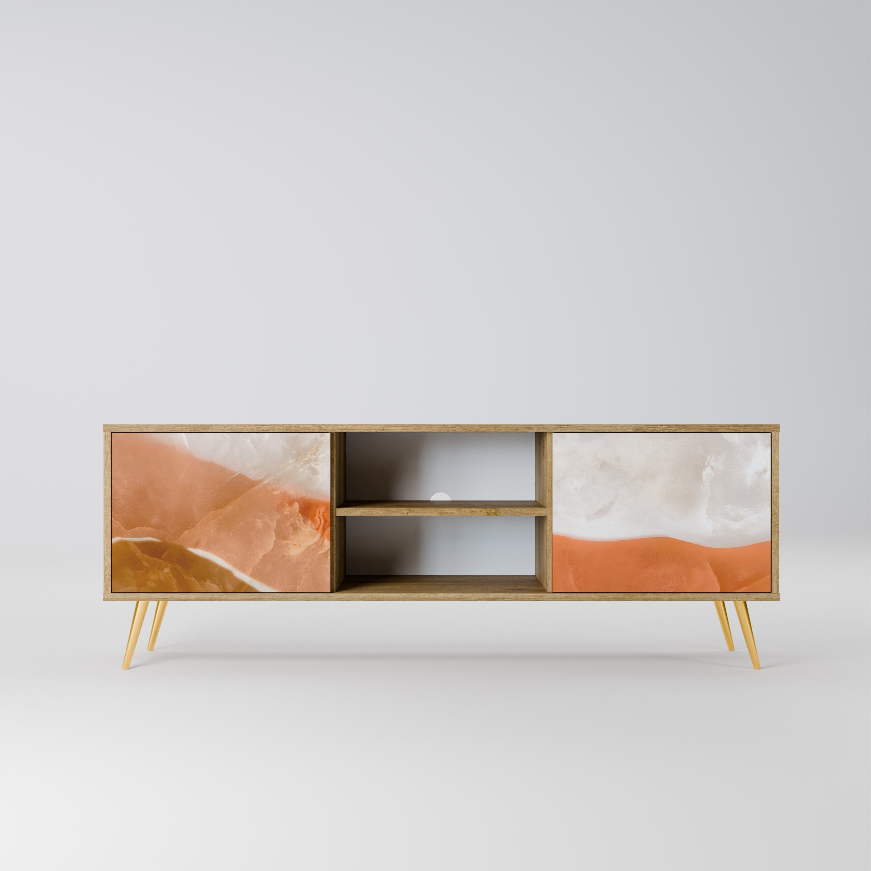 SANDHILLS SPLENDOUR Móvel de TV com 2 Portas em Efeito Carvalho