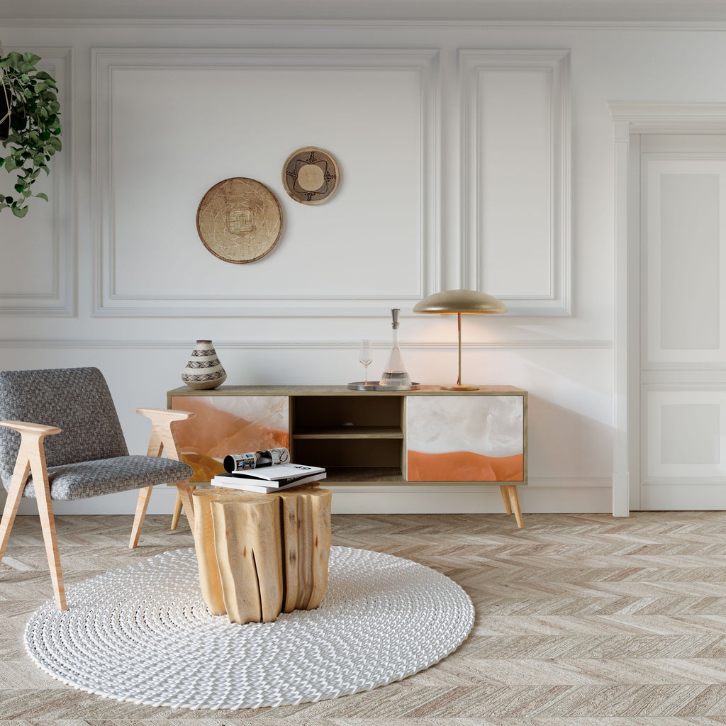 SANDHILLS SPLENDOUR Móvel de TV com 2 Portas em Efeito Carvalho