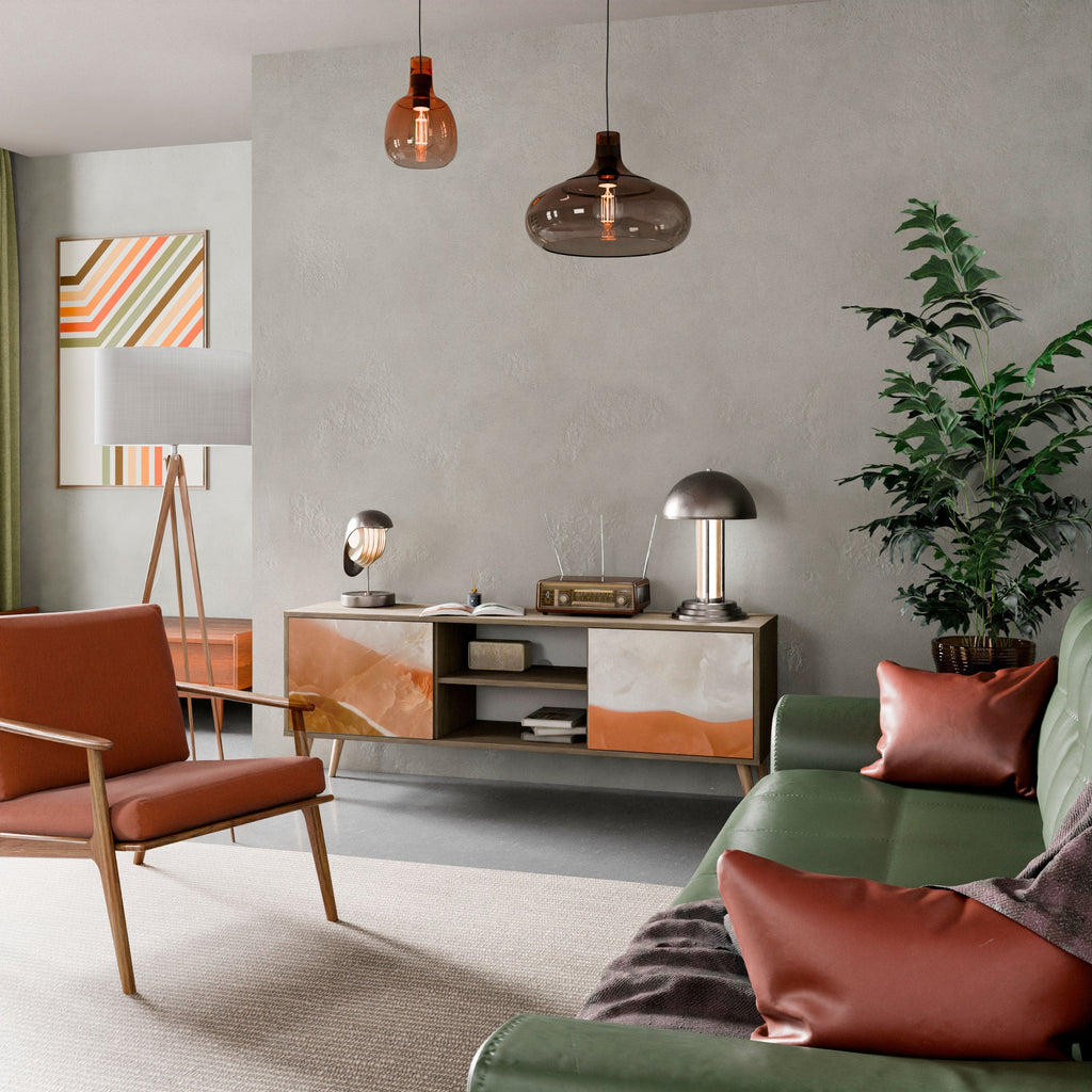 SANDHILLS SPLENDOUR Móvel de TV com 2 Portas em Efeito Carvalho