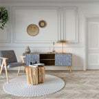 GRAPHITE RAIN Móvel de TV com 2 Portas em Efeito Carvalho