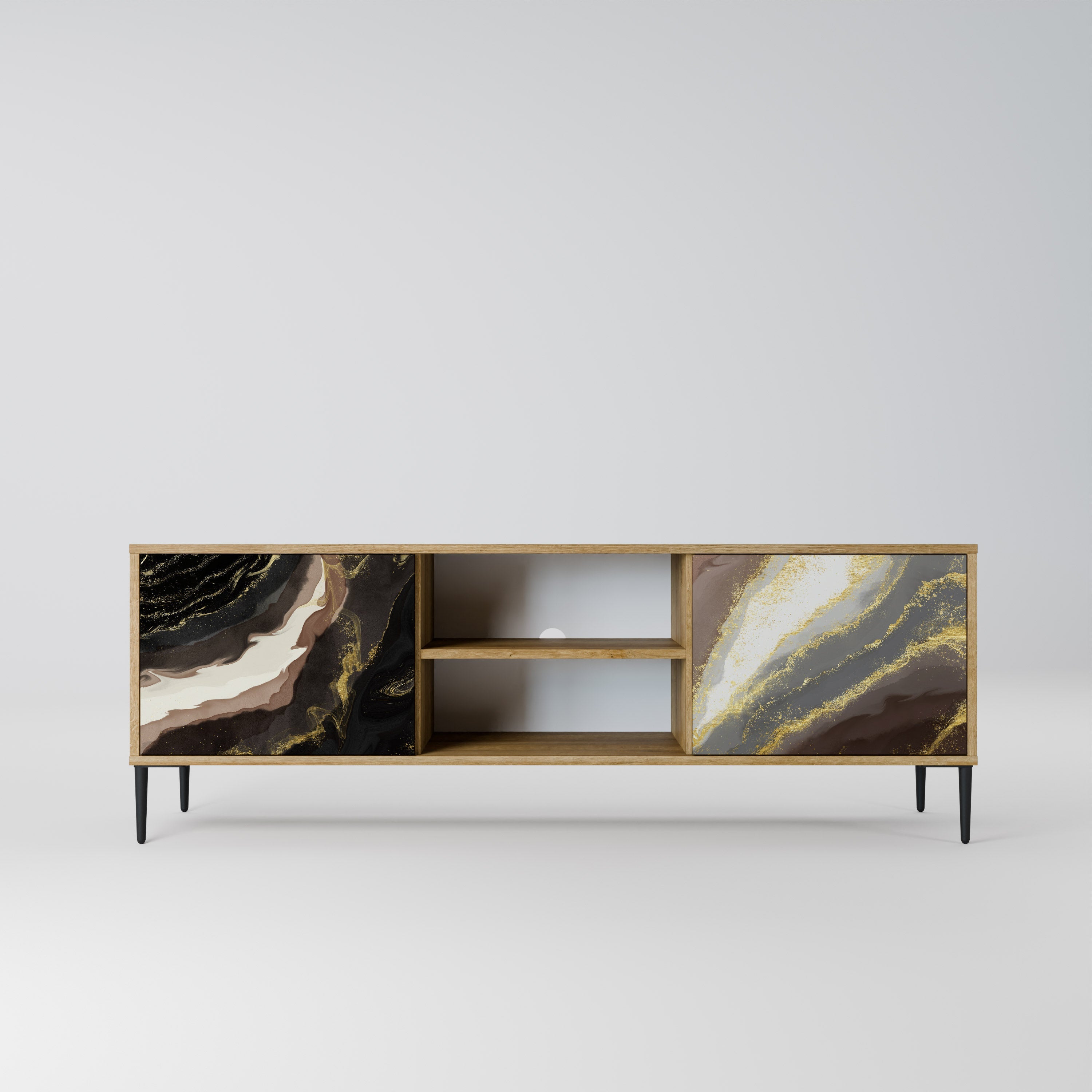 GOLD DUST Móvel de TV com 2 Portas em Efeito Carvalho