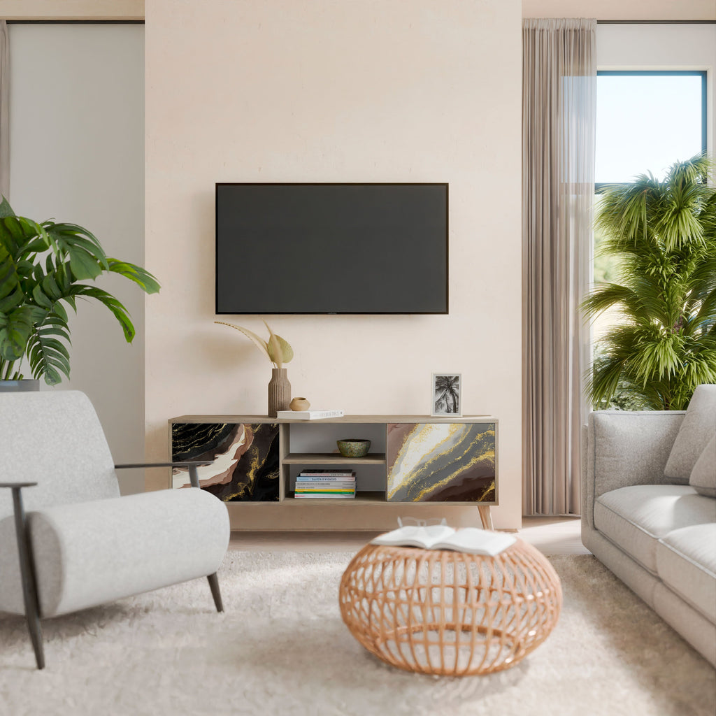 GOLD DUST Móvel de TV com 2 Portas em Efeito Carvalho