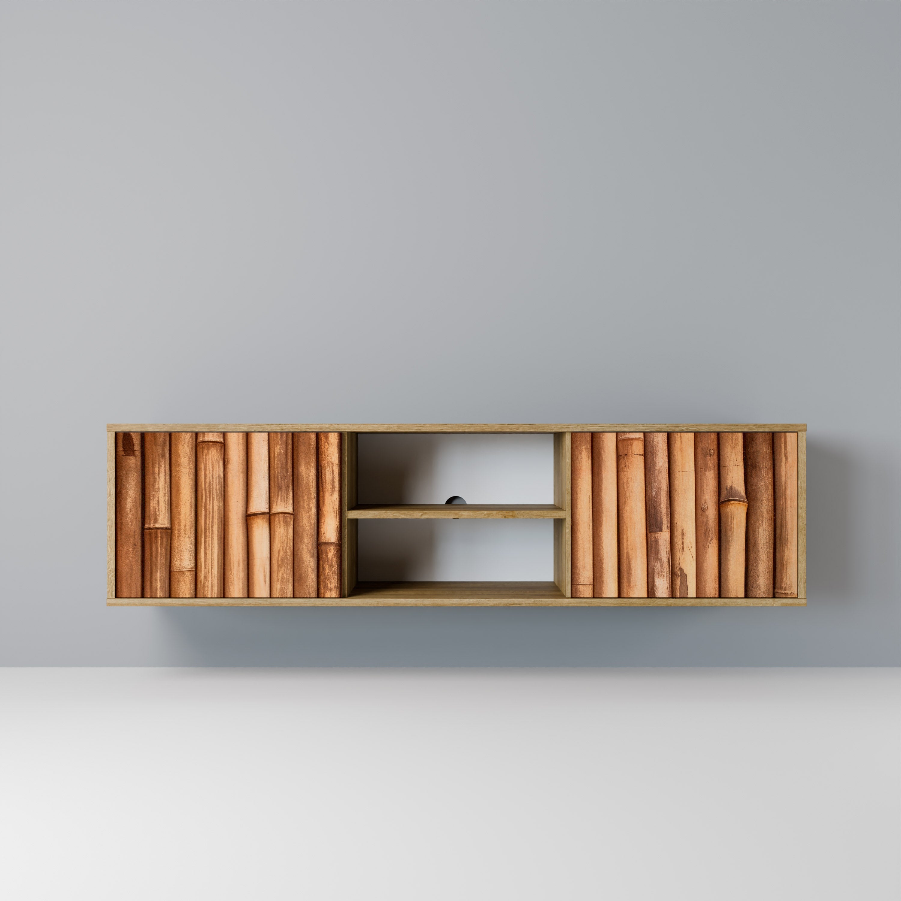 NATURAL WOOD Móvel de TV com 2 Portas em Efeito Carvalho