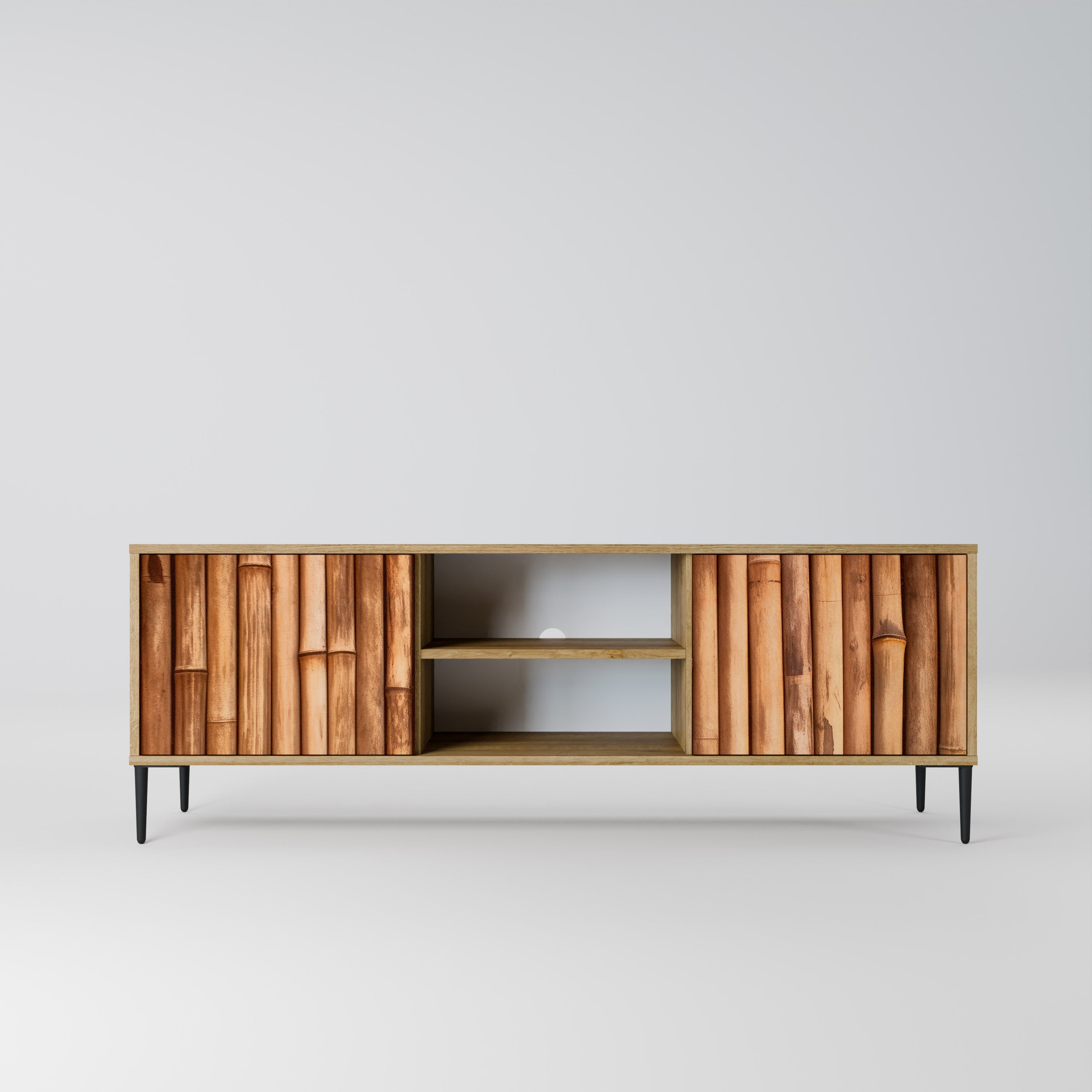 NATURAL WOOD Móvel de TV com 2 Portas em Efeito Carvalho