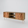 NATURAL WOOD 2-Door TV Cabinet