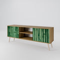 NATURAL GREEN 2-Door TV Cabinet