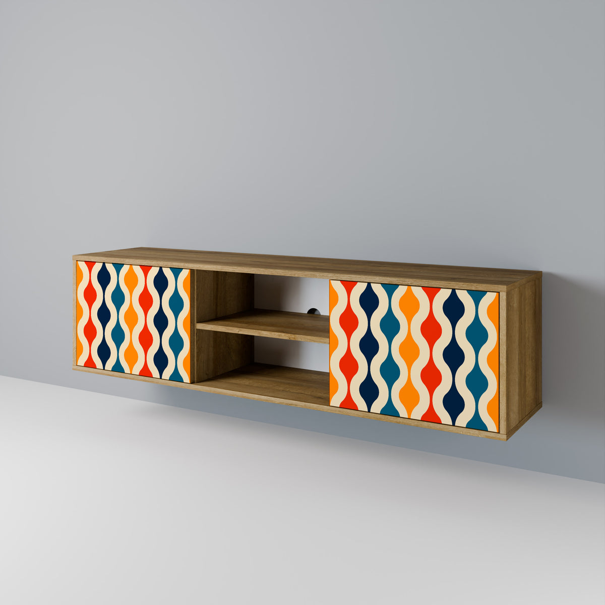 COLORFUL NOSTALGIA Móvel de TV de 2 Portas