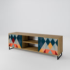 CRACKED ILLUSION Móvel de TV com 2 Portas em Efeito Carvalho