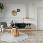 CRACKED ILLUSION Móvel de TV com 2 Portas em Efeito Carvalho