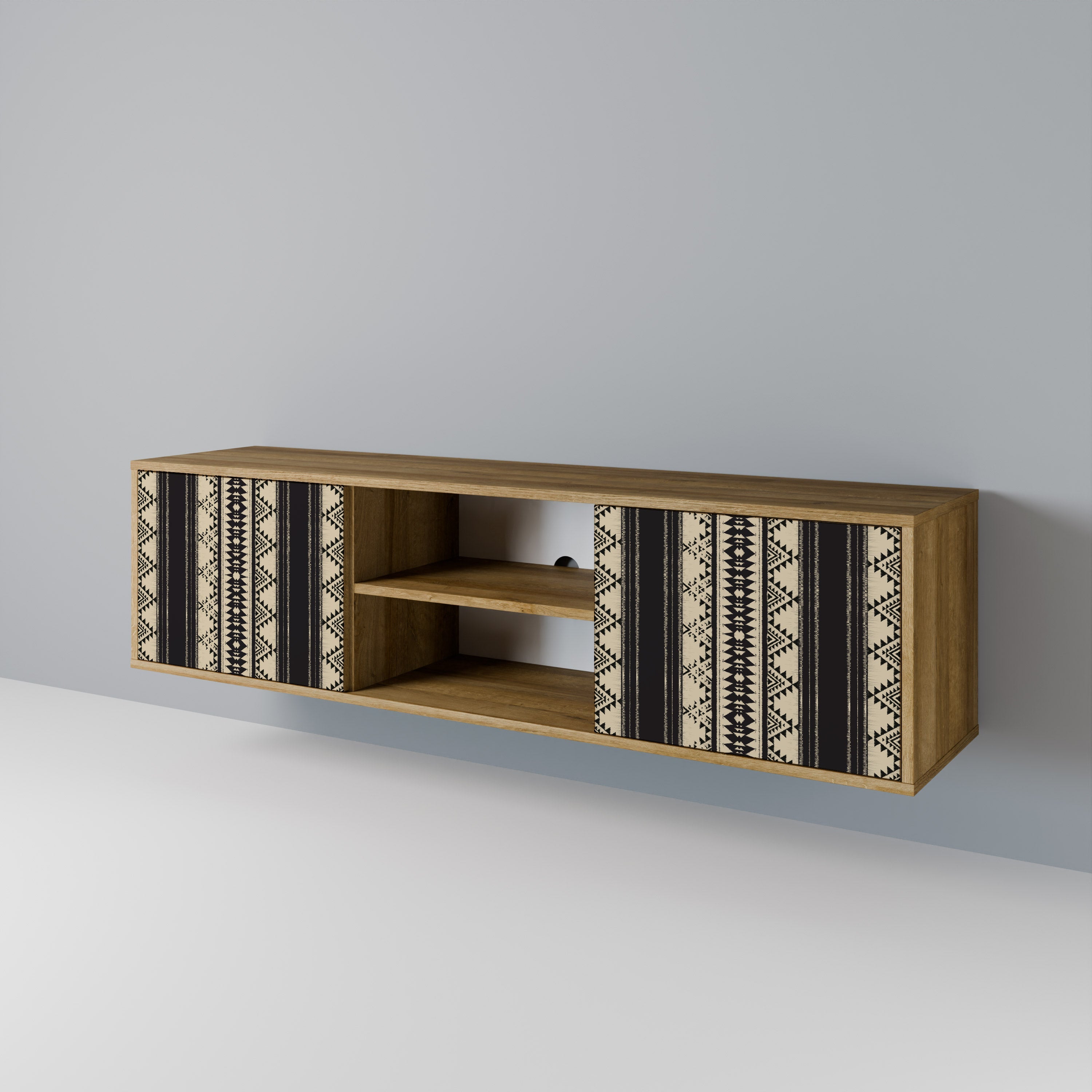 AZTEC Móvel de TV com 2 Portas em Efeito Carvalho