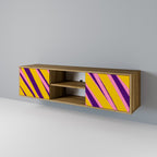 DREAMS COME TRUE Móvel de TV com 2 Portas em Efeito Carvalho