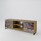 GOLDEN TIDES Móvel de TV com 2 Portas em Efeito Carvalho