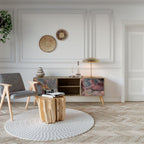 GOLDEN TIDES Móvel de TV com 2 Portas em Efeito Carvalho