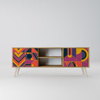 ELECTRIC PATTERNS 2-Door TV Stand in Oak Effect