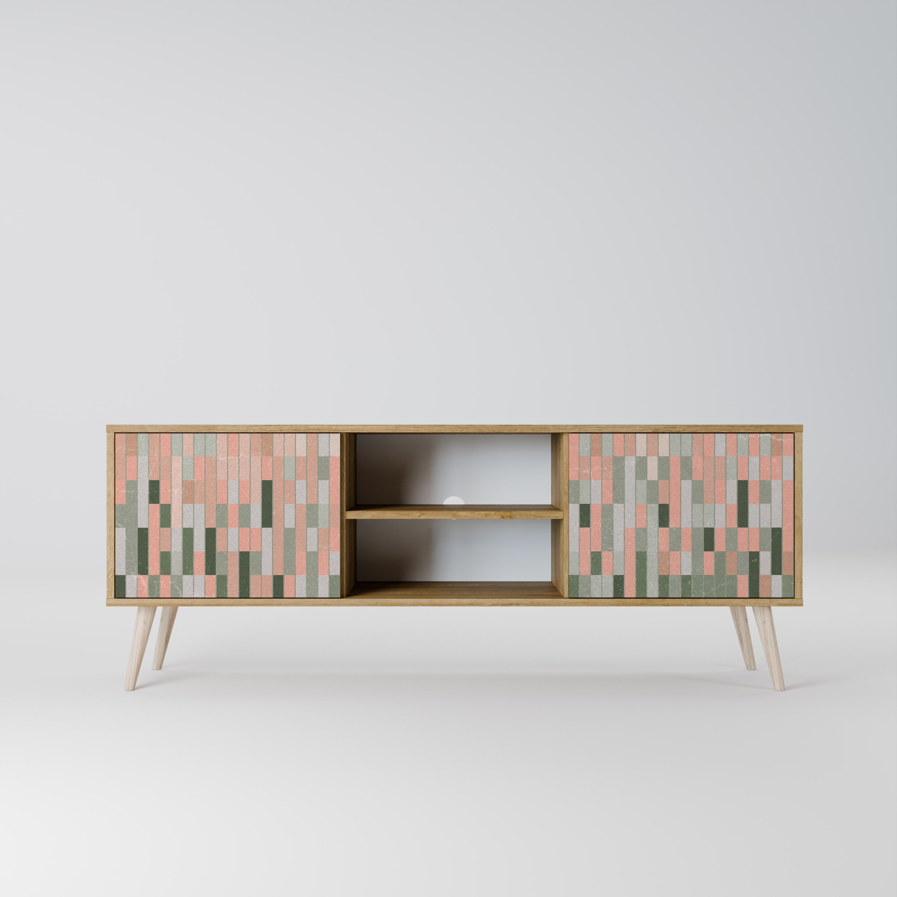 BUILDING THE FUTURE Móvel de TV com 2 Portas em Efeito Carvalho