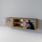 GILDED SWIRLS 2-Door TV Stand in Oak Effect