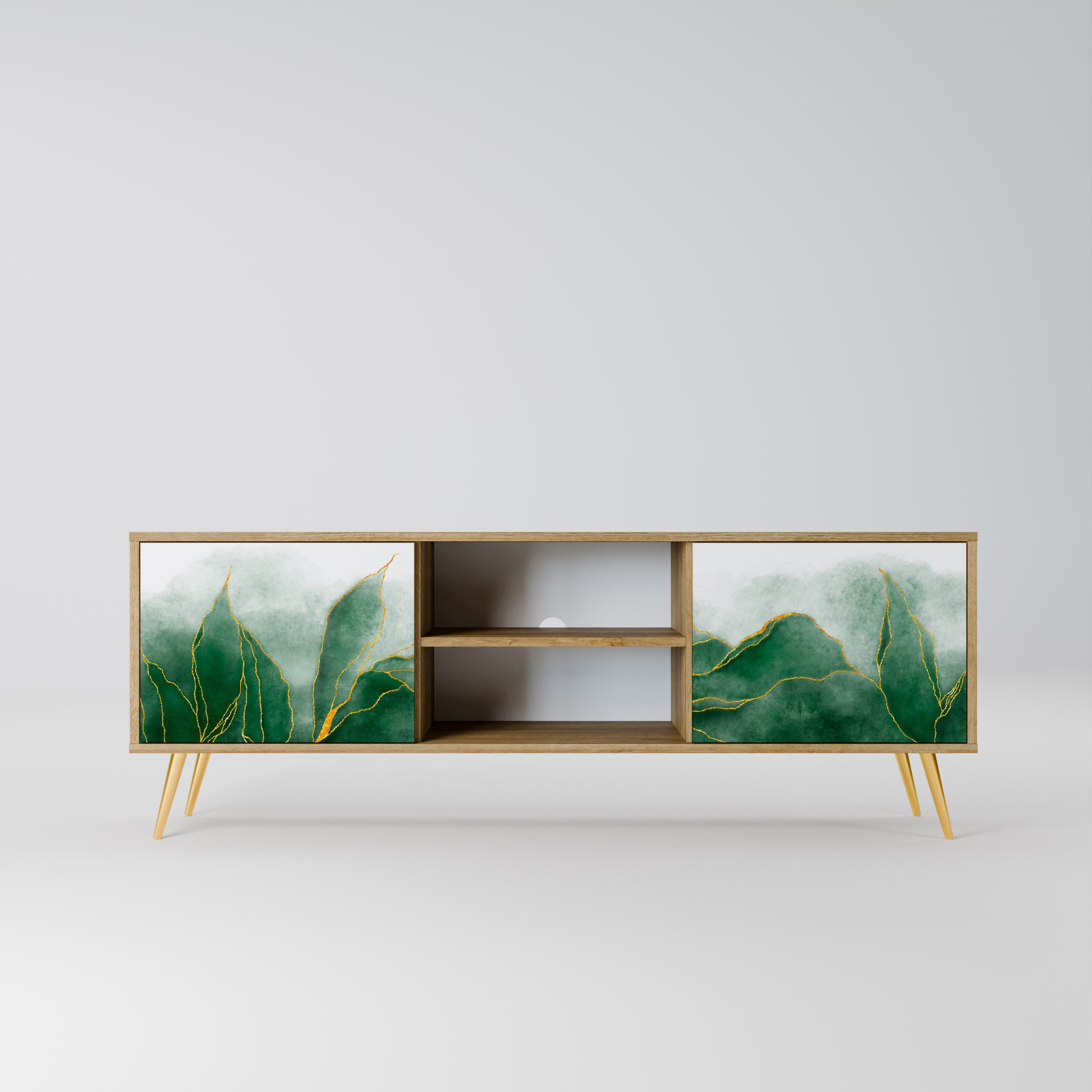 EXPENSIVE NATURE Móvel de TV com 2 Portas em Efeito Carvalho