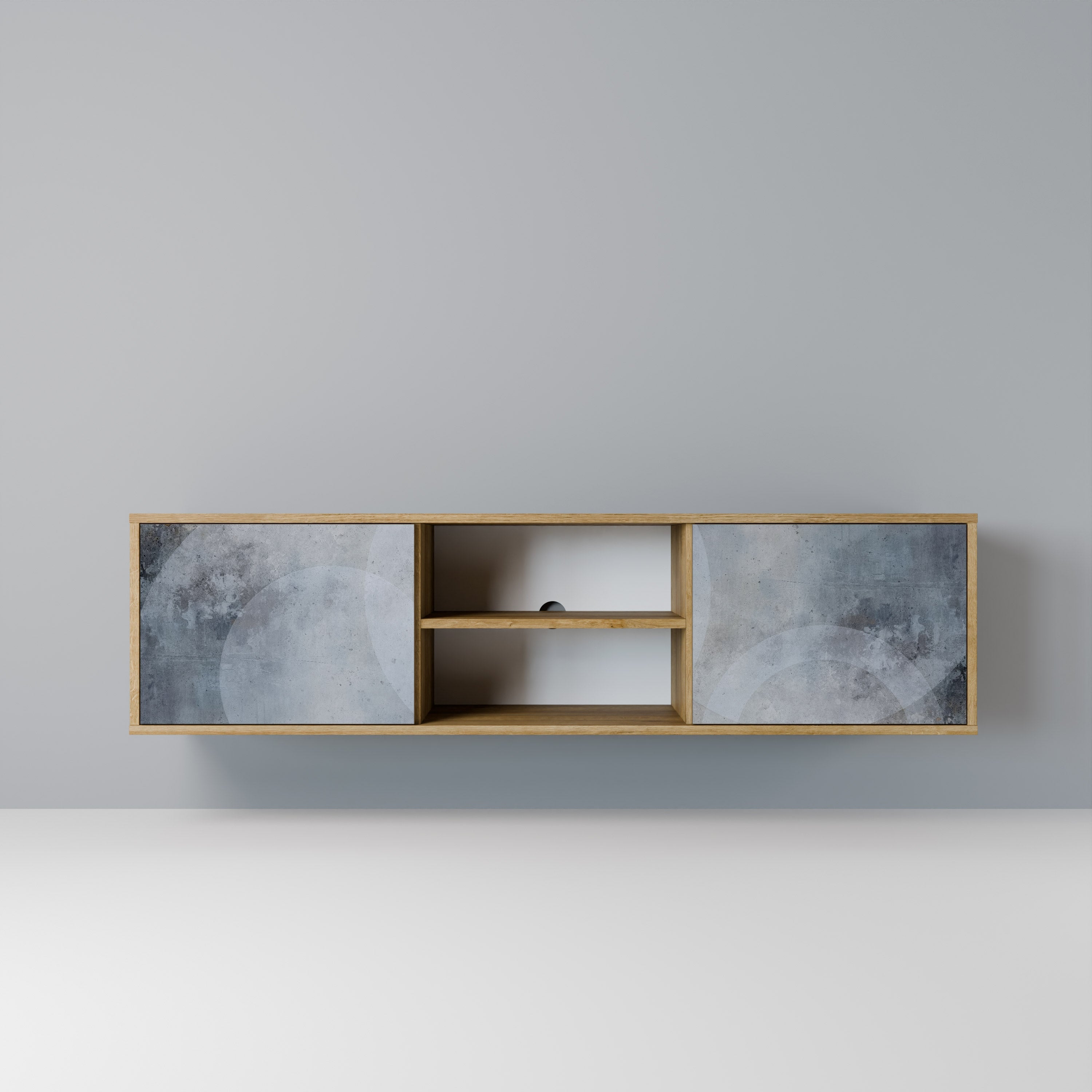 MUTED ARC Móvel de TV com 2 Portas em Efeito Carvalho