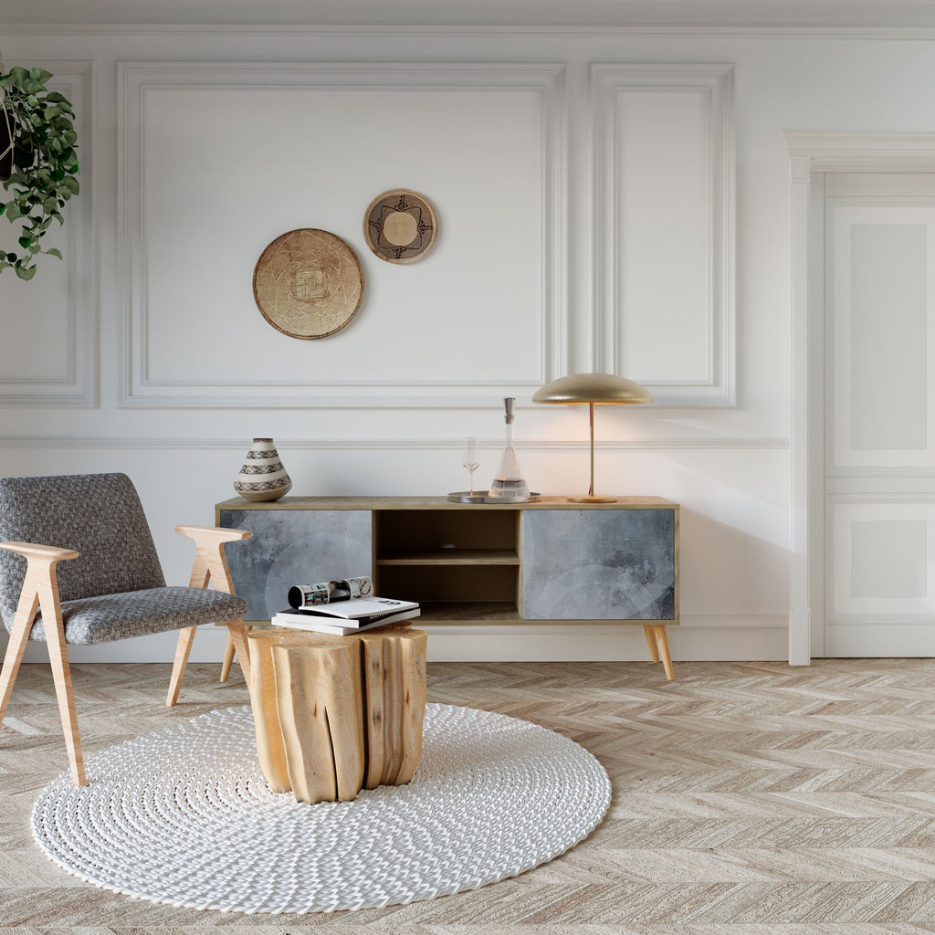 MUTED ARC Móvel de TV com 2 Portas em Efeito Carvalho