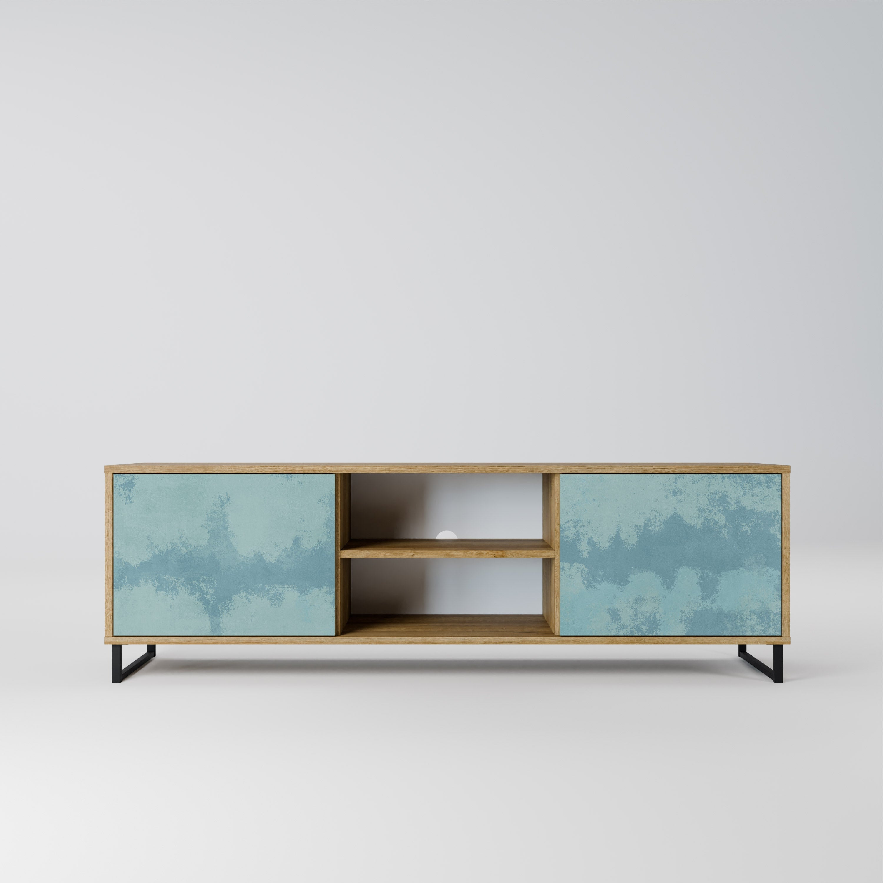 SKY WASH Móvel de TV com 2 Portas em Efeito Carvalho