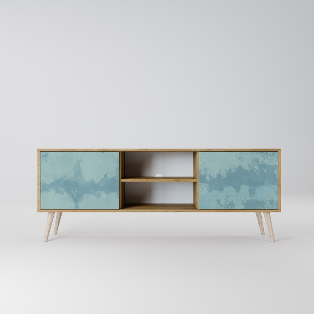 SKY WASH 2-Door TV Stand in Oak Effect