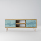 SKY WASH 2-Door TV Stand in Oak Effect