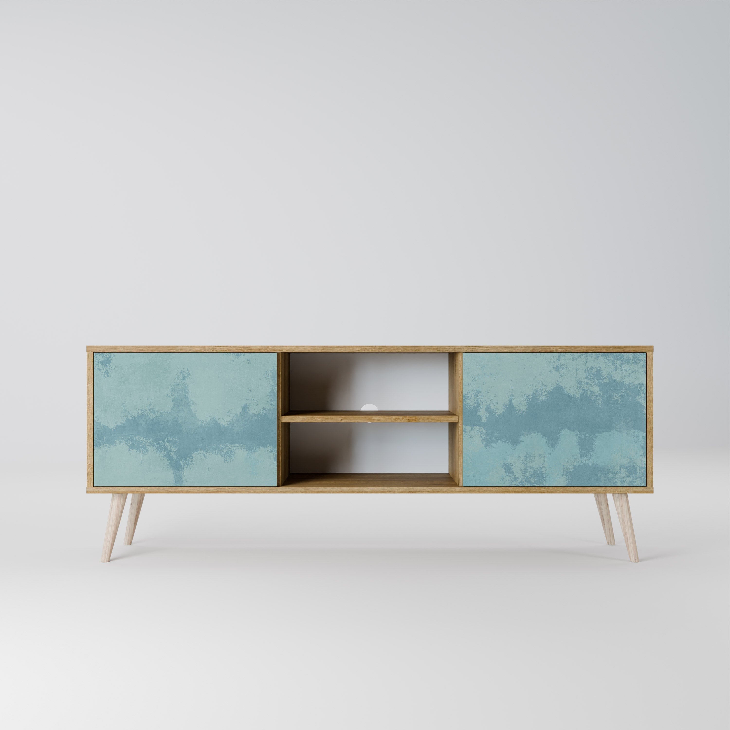 SKY WASH Móvel de TV com 2 Portas em Efeito Carvalho