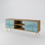 SKY WASH 2-Door TV Stand in Oak Effect