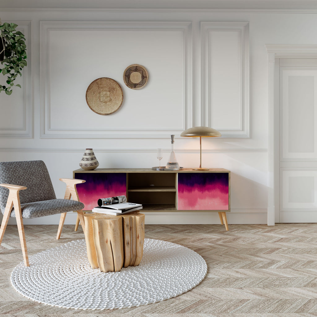 AURORA BOREALIS Móvel de TV com 2 Portas em Efeito Carvalho