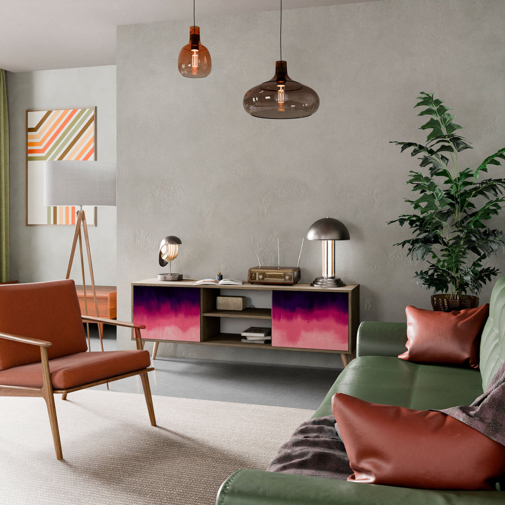 AURORA BOREALIS Móvel de TV com 2 Portas em Efeito Carvalho