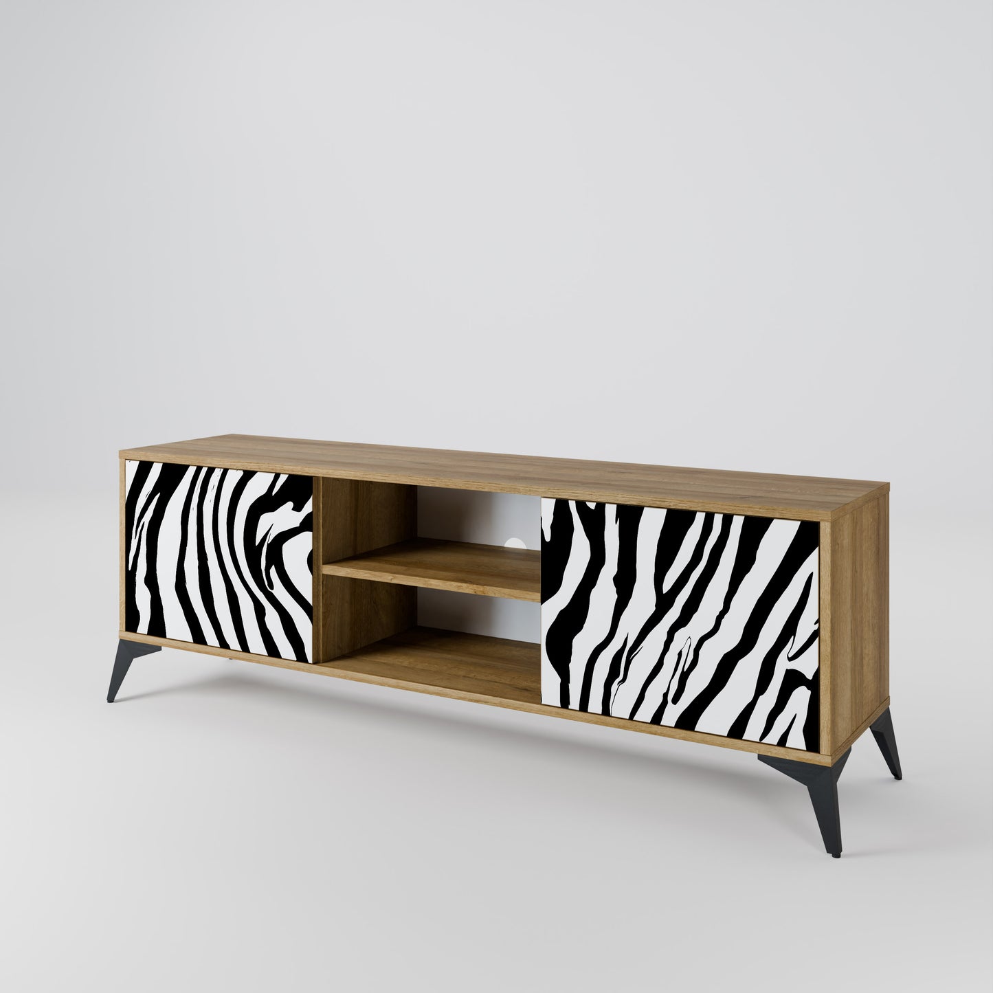 SPLENDID ZEBRA Móvel de TV de 2 Portas