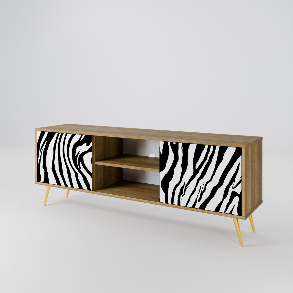 SPLENDID ZEBRA Móvel de TV de 2 Portas