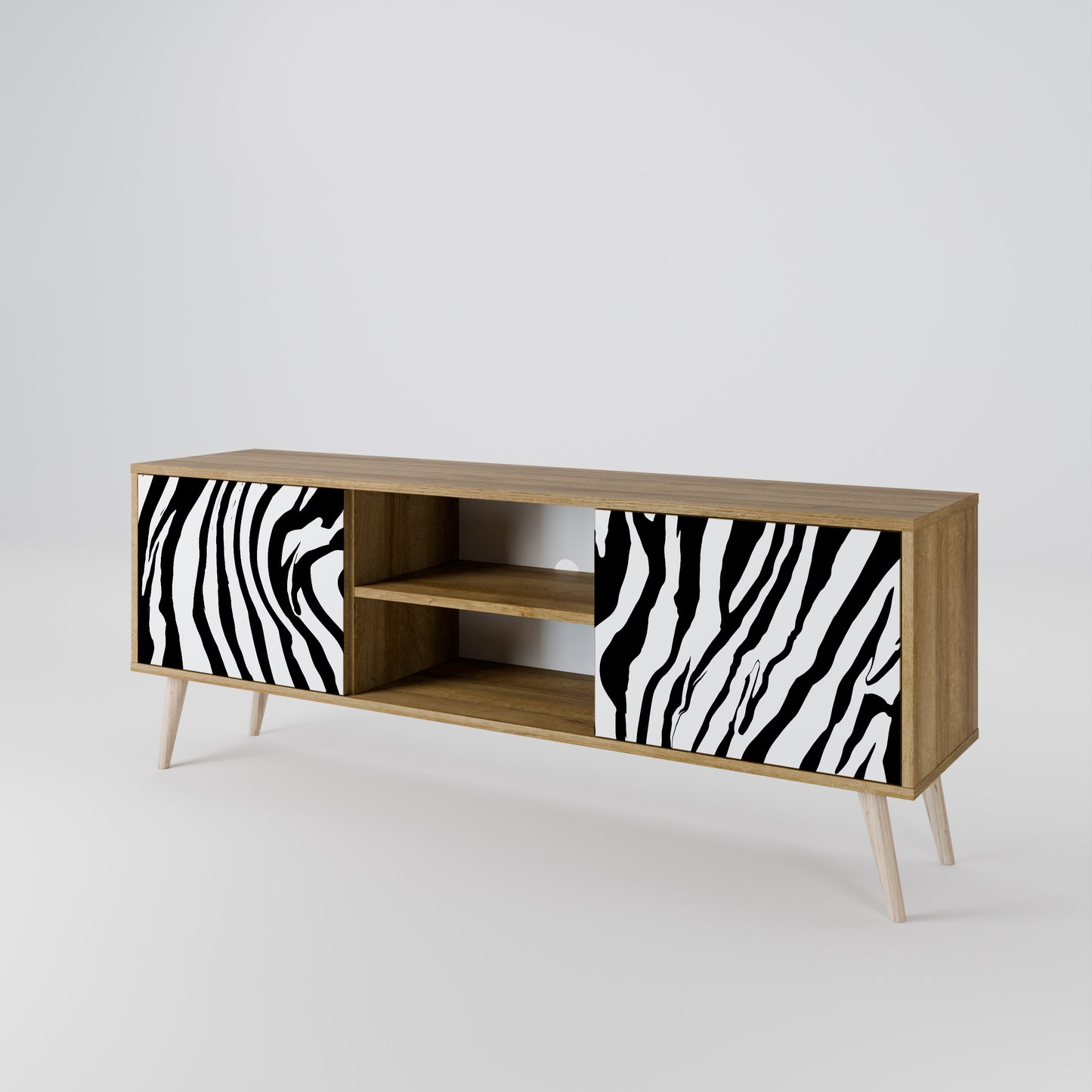 SPLENDID ZEBRA Móvel de TV de 2 Portas