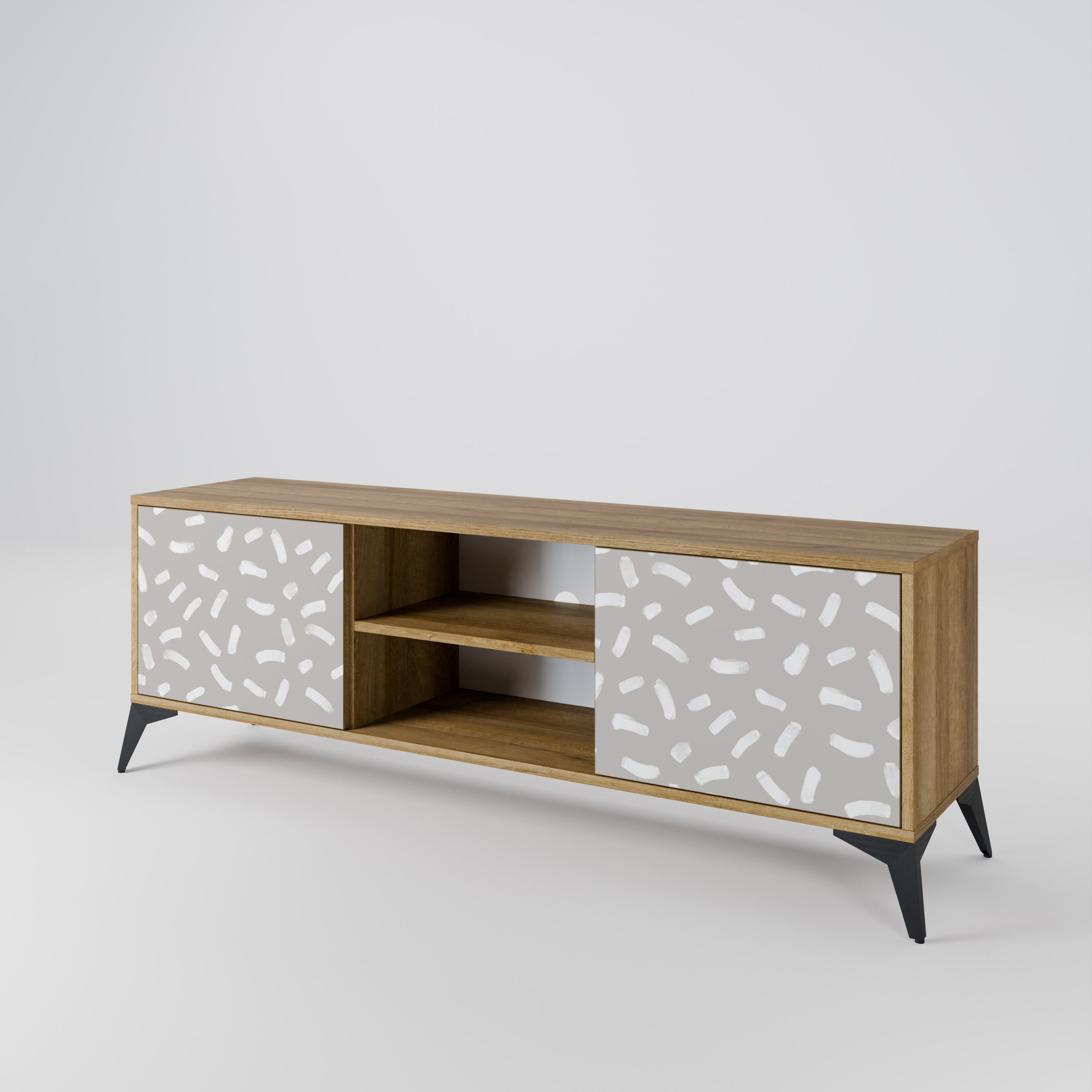 PASSING SECONDS 2-Door TV Stand in Oak Effect