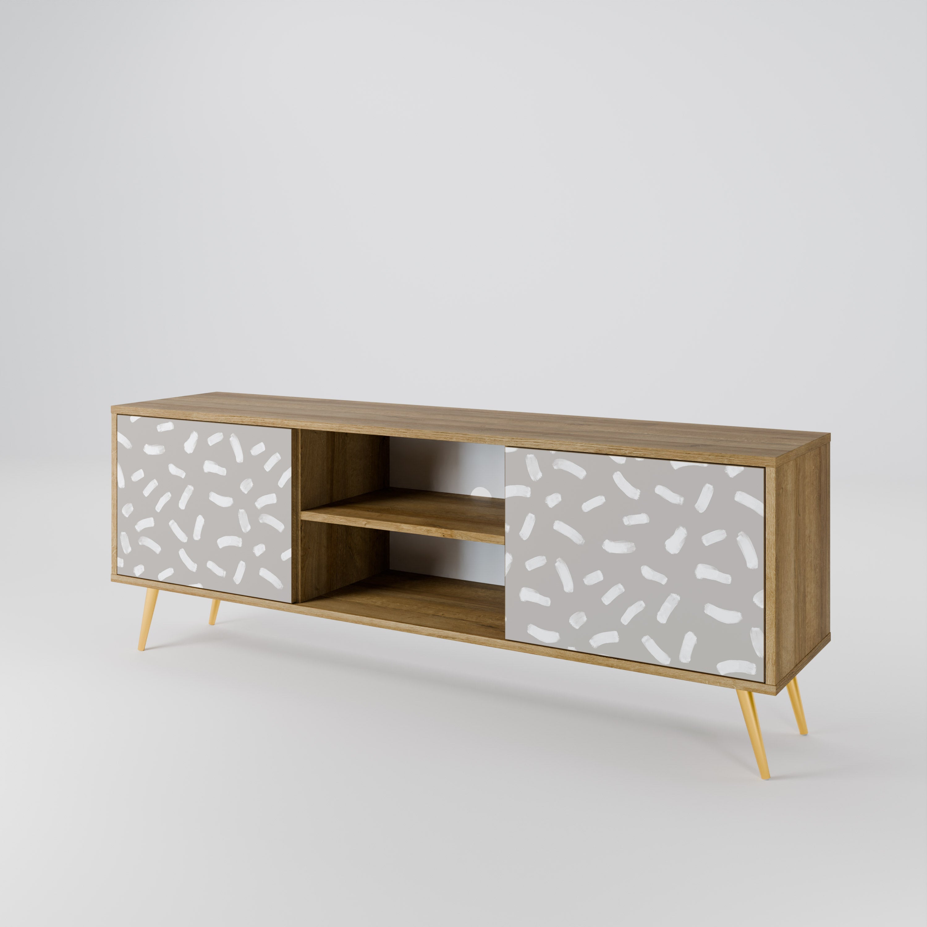 PASSING SECONDS 2-Door TV Stand in Oak Effect