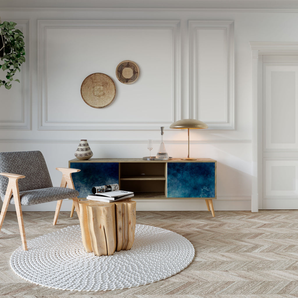 CELESTIAL FALL Móvel de TV com 2 Portas em Efeito Carvalho