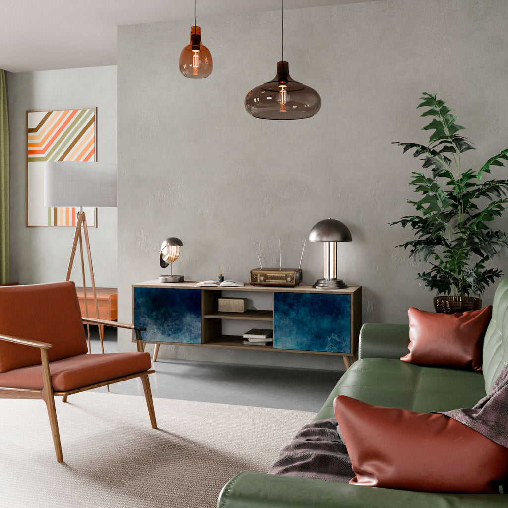 CELESTIAL FALL Móvel de TV com 2 Portas em Efeito Carvalho