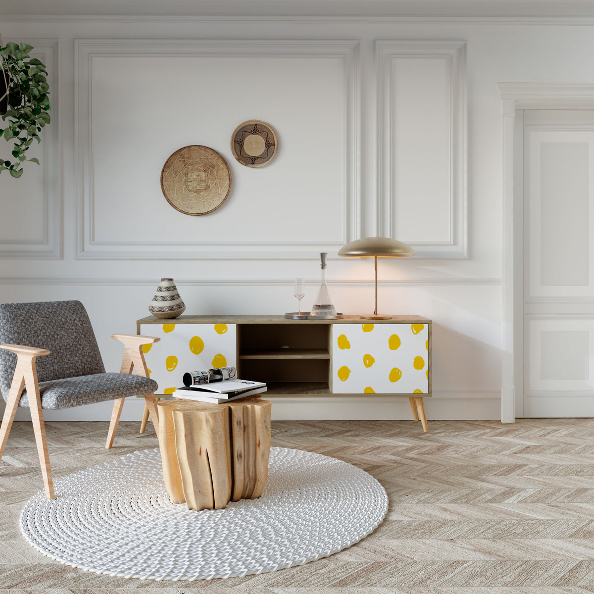 RADIANT REVERIE Móvel de TV de 2 Portas