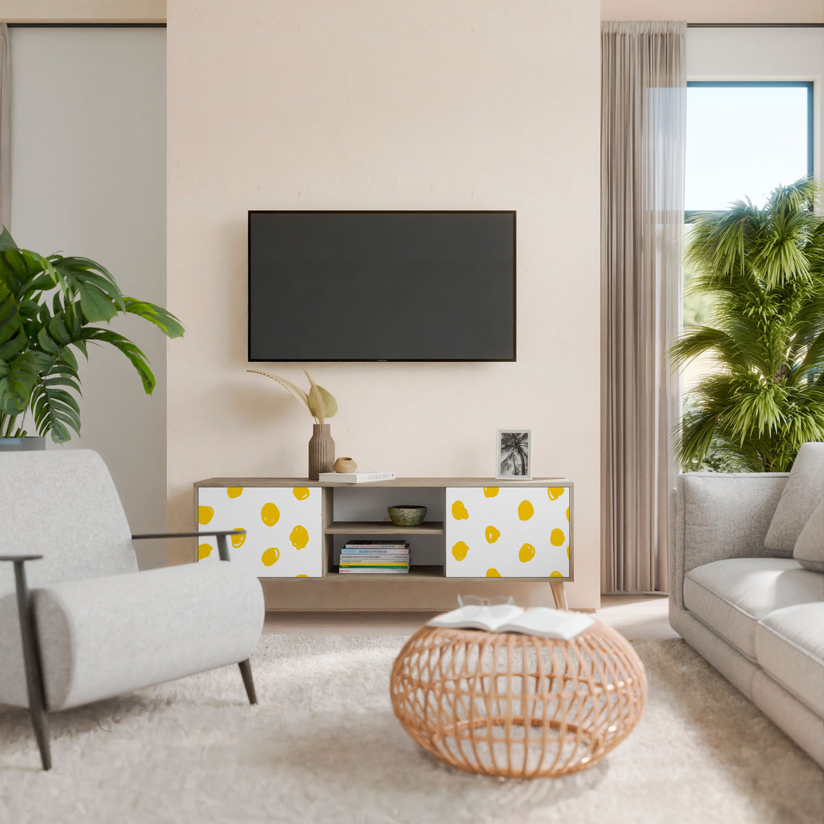 RADIANT REVERIE Móvel de TV de 2 Portas