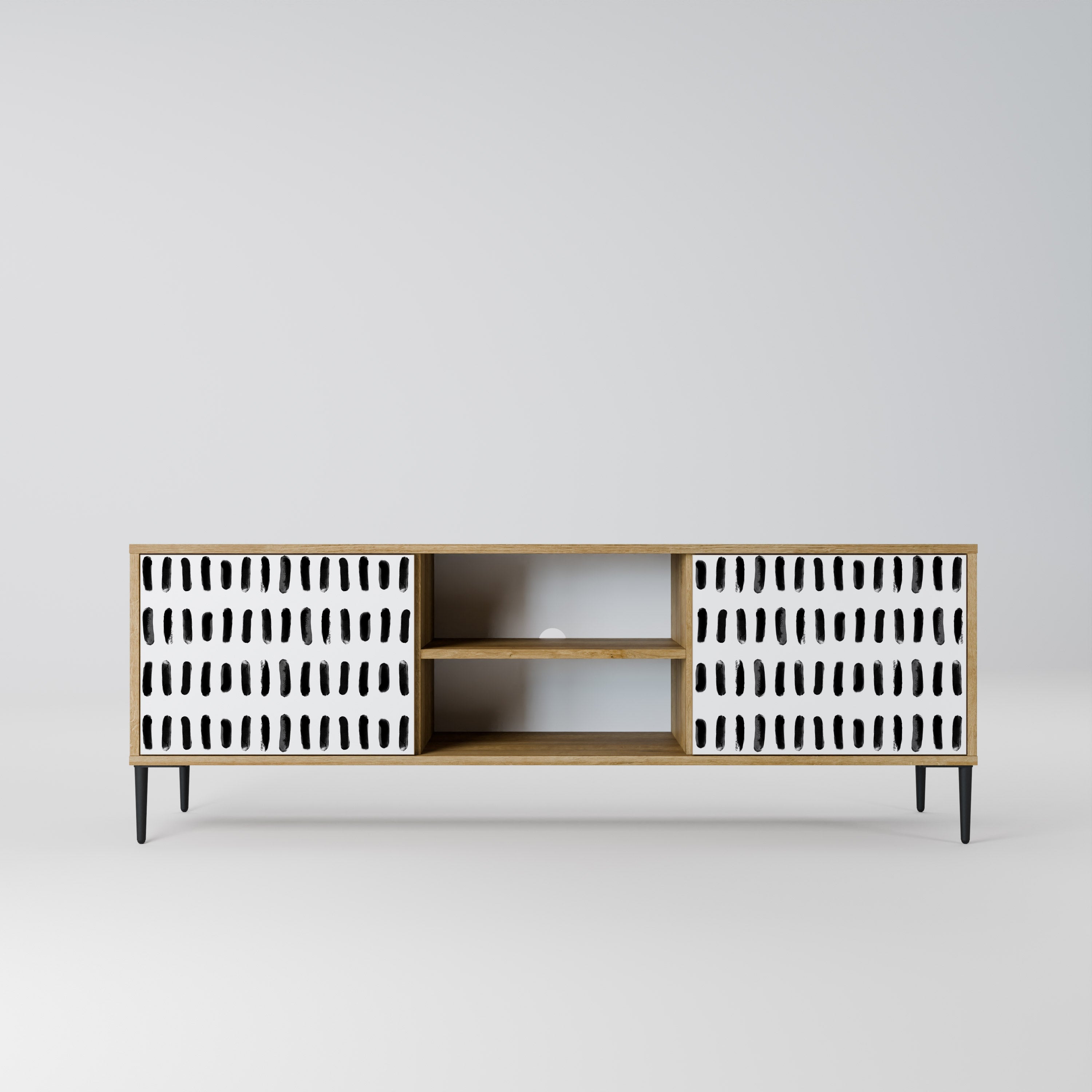 NIGHTY MELODIES Móvel de TV com 2 Portas em Efeito Carvalho