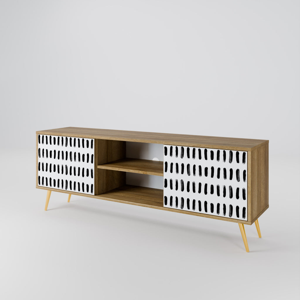 NIGHTY MELODIES 2-Door TV Stand in Oak Effect